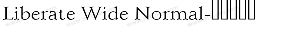 Liberate Wide Normal字体转换